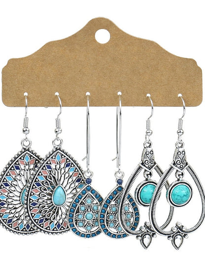 Earrings Vintage Party Flower Earring / Spring / Summer / Fall / Winter / Silver for Women