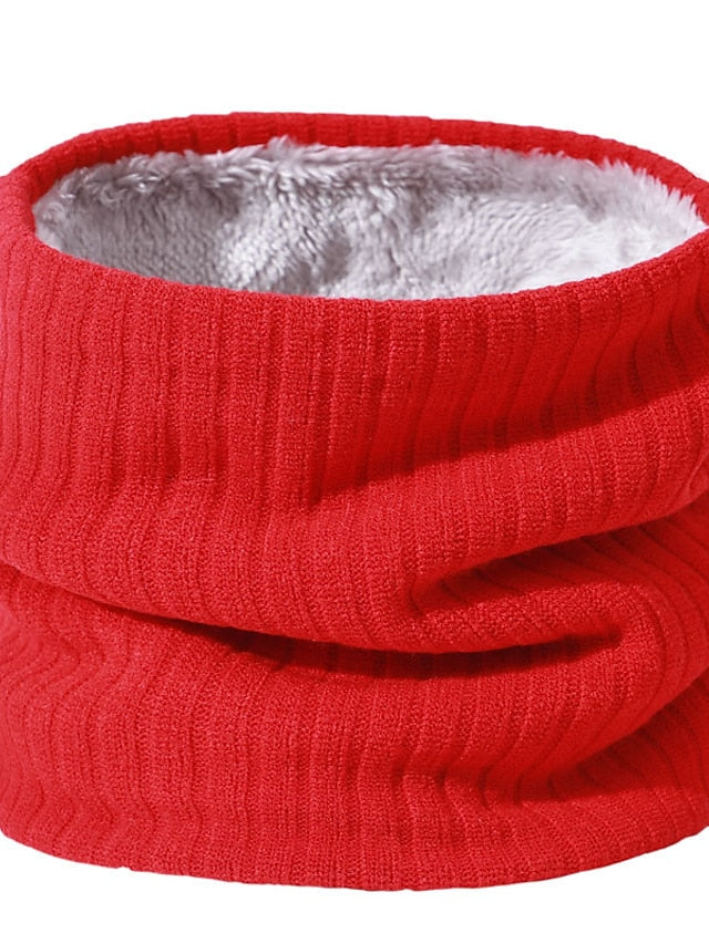 Infinity Scarf Party Black Scarf Pure Color Red Khaki Fall Winter Unisex for Women