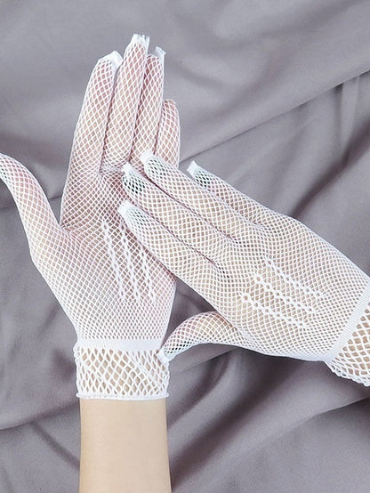 Gloves Wedding Party Evening Gift Nylon Simple Bridal Gloves Sexy 1 Pair for Women