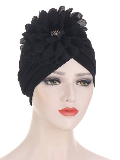 Multi Colors Bandanas Women Stretchy Turban Flower Muslim Hat Headband Wrap Female Hijab Indian Cap Head Wrap for Women for Women