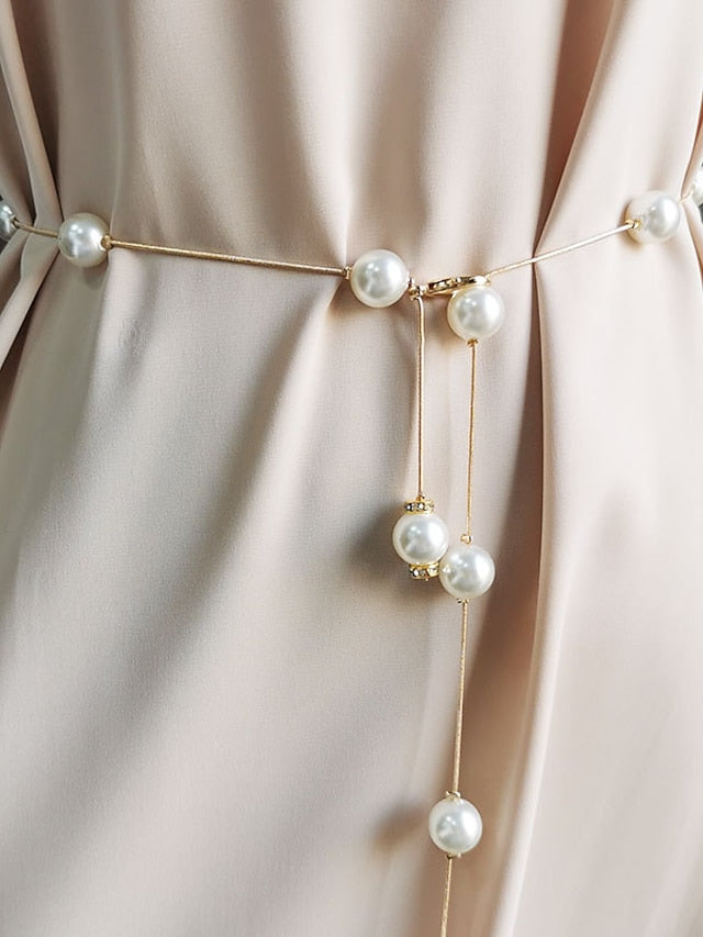 Skinny Belt Metal Chain Metal Bucke Geometric Casual Party Daily Silver Gold for Women