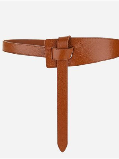 Wide Belt Party Street Dailywear Daily Black White Belt Pure Color Red Brown Khaki Fall Winter for Women