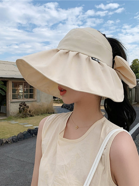 Sun Hat Daily Holiday Cloth Simple Sweet Sunscreen Comfortable Casual 1 pcs for Women