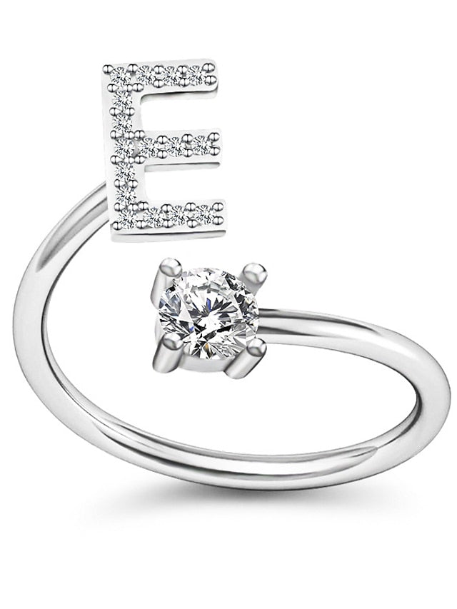 1PC Band Ring For Men's Crystal White Alloy Classic for Women