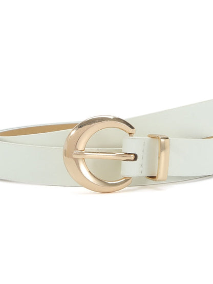 Unisex PU Buckle Belt PU Leather Metal Bucke Plain Casual Classic Party Daily White Black Pink Red for Women