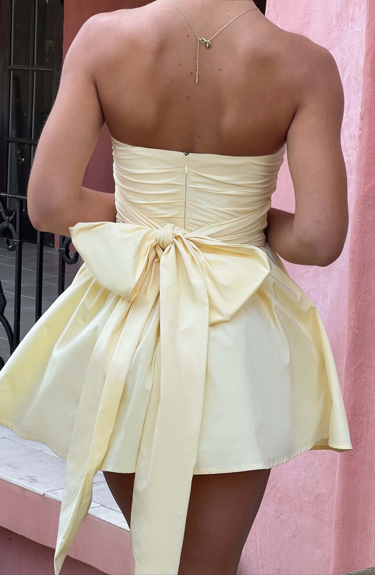 Allison Mini Dress-Lemon