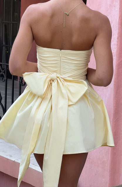 Allison Mini Dress-Lemon