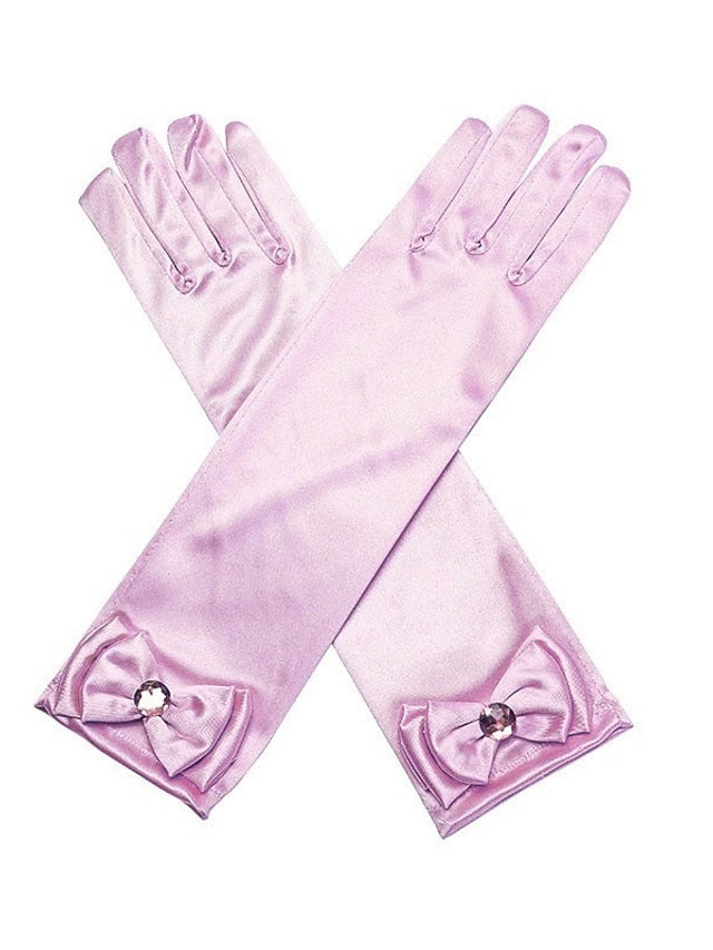 Kid's Gloves Party Evening Gift Daily Satin Faux Silk Vacation Simple Cosplay 1 Pair for Women