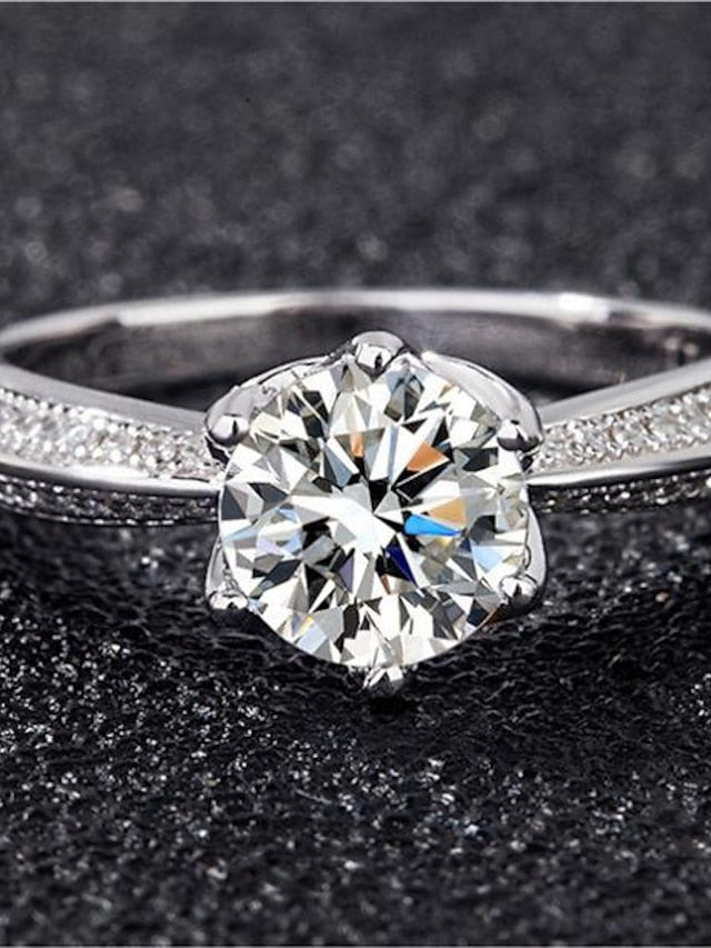 Wedding Ring For Anniversary Party Evening Gift Imitation Diamond Alloy Classic for Women
