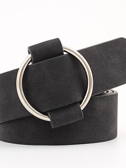 Unisex PU Buckle Belt PU Leather O-ring Buckle O-ring Casual Classic Daily Holiday Black Brown Beige Coffee for Women
