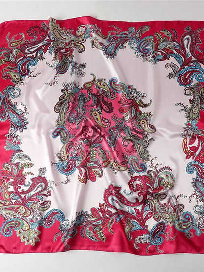 1PC Girls' Headband Satin Square Head Scarves Silk Like Hair Scarves Hair Wrapping Scarves for Women and Girls for Women