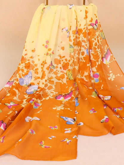 1PC Spring Summer Autumn Women Lady Butterfly Chiffon Neck Scarf Shawl Fashion Thin Style Elegant Scarver for Women