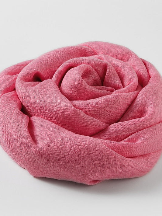 Shawls & Wraps Outdoor Dailywear Holiday White Yellow Pink Scarf Pure Color for Women