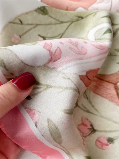 55*55CM Fashion Silk Satin Square Scarf Women Animal Print Small Neckerchief Hair Bandana Female Head Scarves Bags Decoration for Women