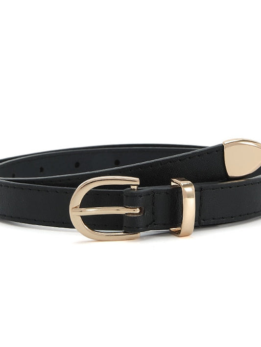 Unisex PU Buckle Belt PU Leather Metal Bucke D-ring Casual Classic Party Daily Violet White Black Silver for Women
