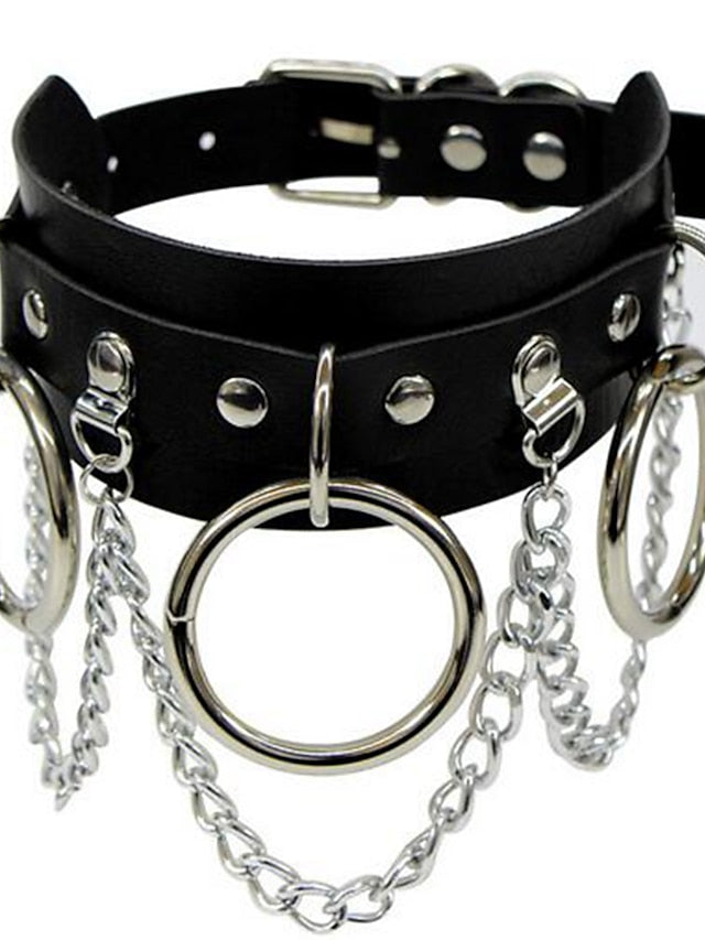 1PC Choker Necklace For Party Evening Birthday Party Leather Alloy Classic for Women