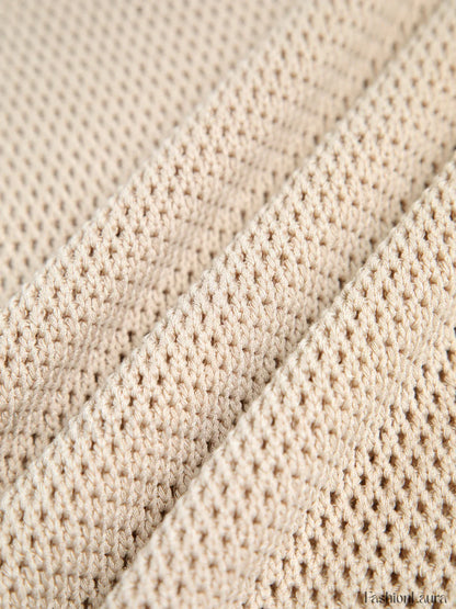 Knit Hollow Solid Tank Top