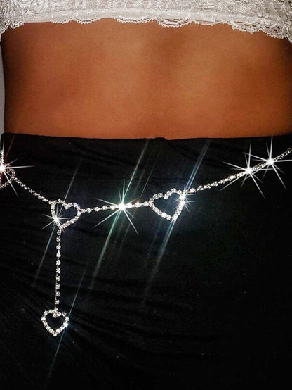 Belt Alloy Silver Gold Chain Daily Beach Pure Color for Women