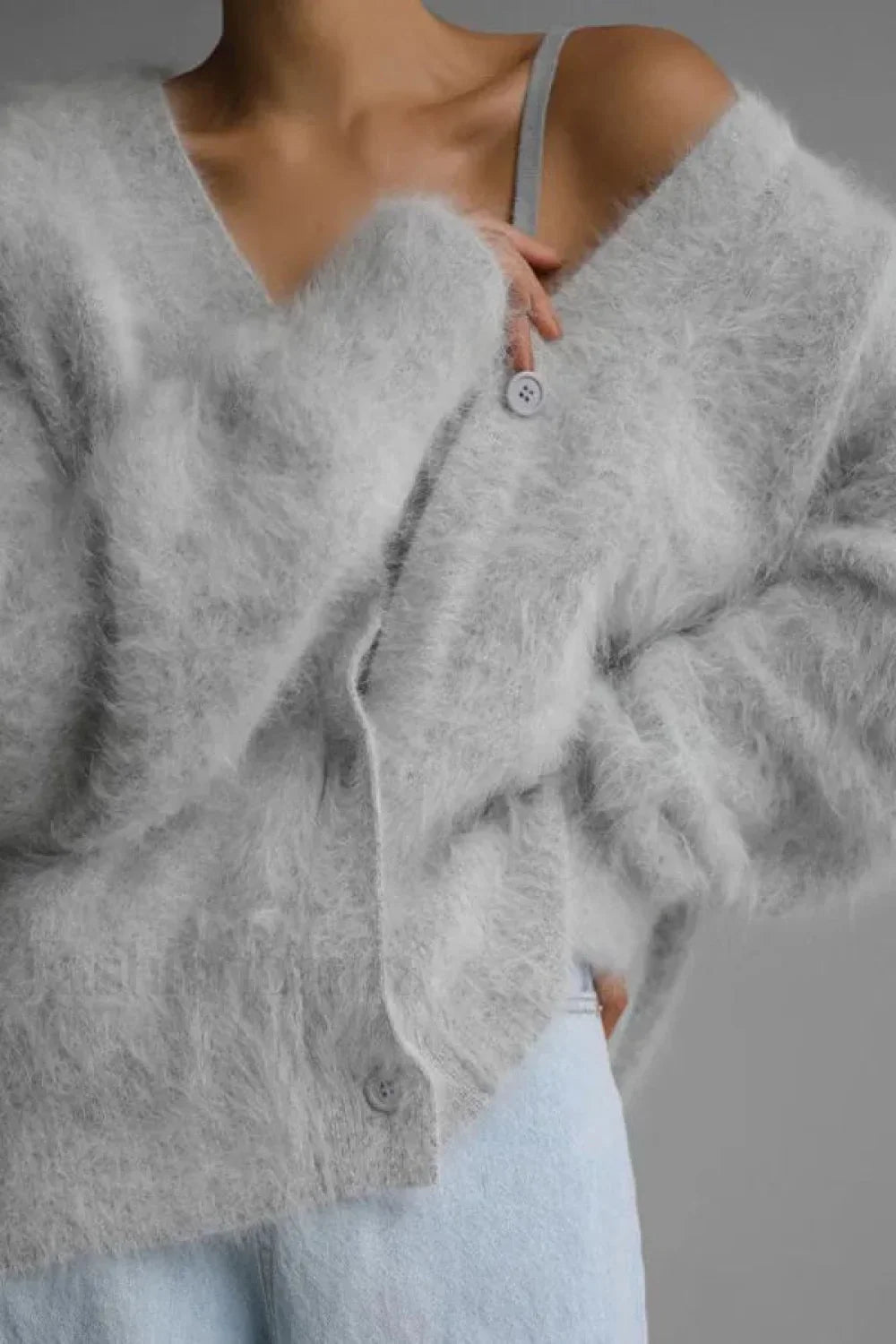 Korean Style Long Sleeve Knit Cardigan
