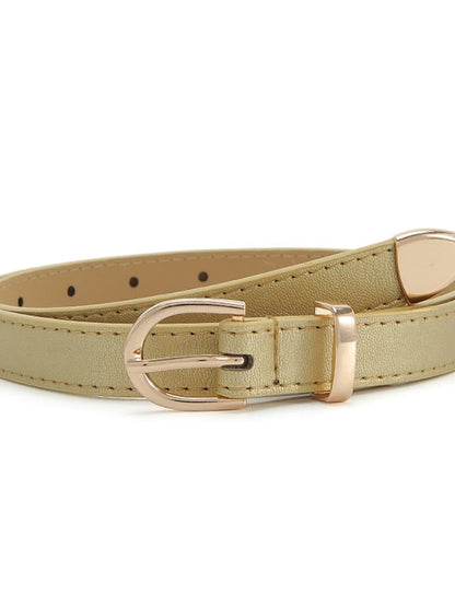 Unisex PU Buckle Belt PU Leather Metal Bucke D-ring Casual Classic Party Daily Violet White Black Silver for Women