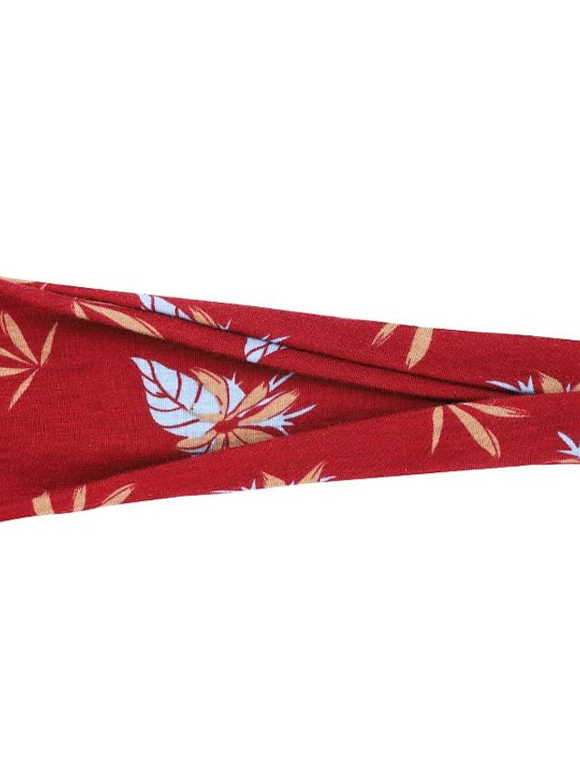 europe and the united states cross-border fashion sports hairband yoga bundle sweat-absorbing headband new ladies wide-brimmed printed headwear for Women