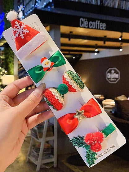 1PC Kid's Hair Accessory Set For Christmas Fabric Style 2 Style 3 Style 4 for Women