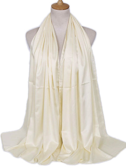 1pcs Women Silk Headscarf Hijab Scarf Long Muslim Shawl Turban Bandana Satin Scarves Head Wraps for Women