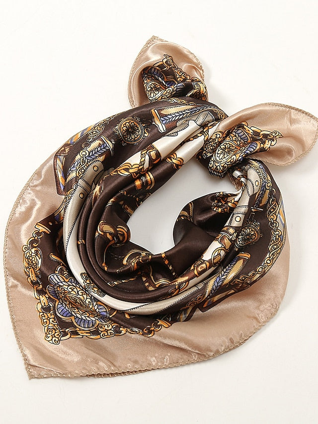 Neckerchief Gift Daily Holiday Tie Dye Polyester Bohemia Decoration Casual 1 PC for Women