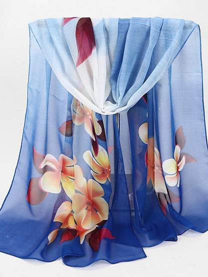Spring And Summer Printed Chiffon Scarf Scarf Shawl Small Gauze Scarf for Women