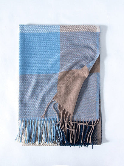 Shawls & Wraps Outdoor Dailywear Holiday Yellow Blue Orange Scarf Plaid for Women
