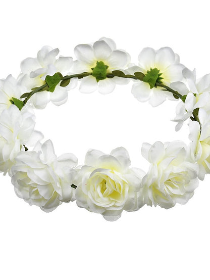 1PC Flower Headbands Hair Ring For Outdoor Holiday Beach Fabric for Women