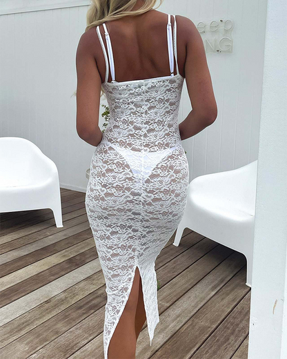 Lace Haltered Sexy Dress