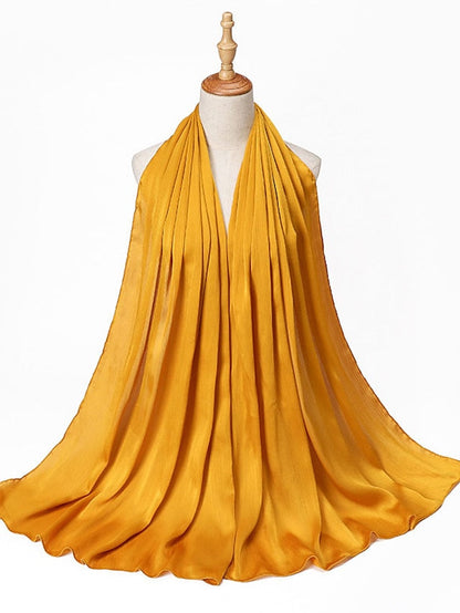 Muslim Scarf Crinkled Shawl Women Abaya Solid Hijab Ramadan Hijabs For Woman Abayas Dress Turban Instant Scarf for Women