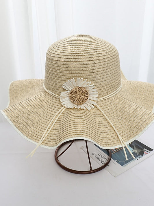 Fashion Wide Brim Straw Hat Girls Lady Sun Hat Beach Hat Women Summer Hat UV Protect Travel Cap Adult Panama Hat for Women