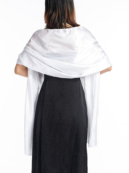 Shawls & Wraps Party Holiday Cocktail Party Silver Red Purple Scarf Pure Color / Satin / Fall / Winter / Spring / Summer for Women