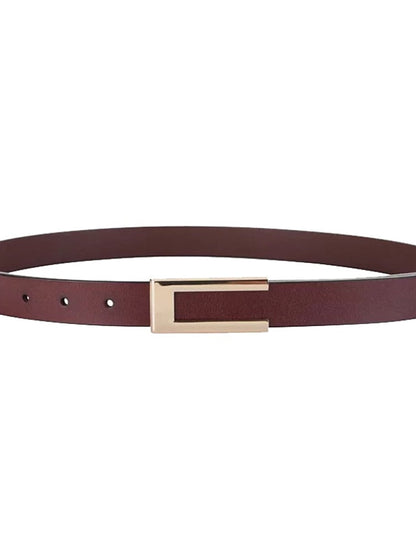 Belt Genuine Leather Red Brown Black Red Brown Waist Belt Daily Holiday Dress Solid Color / Coffee for Women