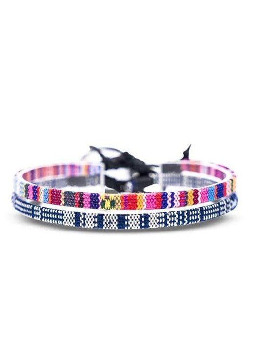 Loom Bracelet Braided Boho Polyamide Bracelet Jewelry Rainbow For Beach for Women