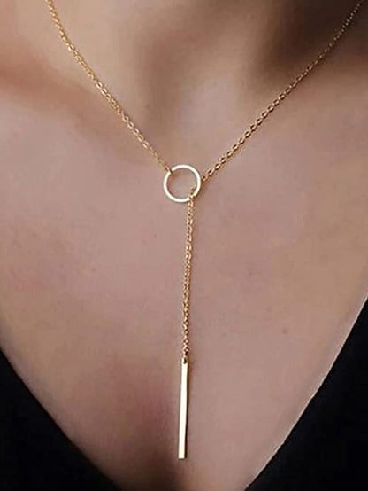 1 PC Necklace for Women Dainty Gold Long Necklaces 14k Gold Plated Heart Pearl CZ Teardrop Pendant Necklace Simple Gold Drop Necklace Trendy Y Necklace Fashion Gold Jewelry for Women Girls for Women