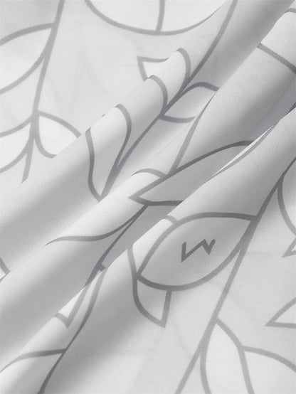 A Line Dress Midi Dress Gray 3/4 Length Sleeve Print Pure Color Ruched Fall Spring Crew Neck Elegant Casual Classic  S M L XL XXL 3XL / Loose for Women