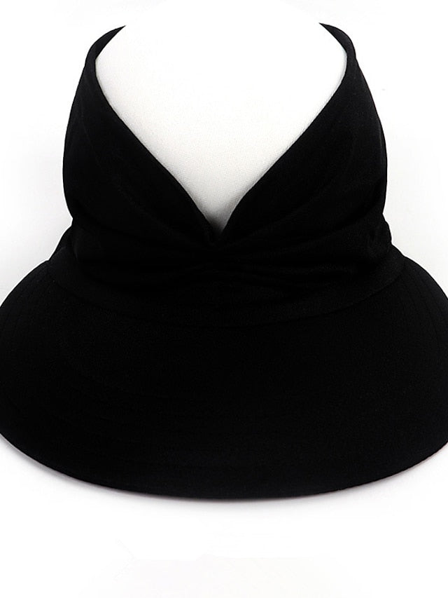 Sun Hat Floppy Hat Outdoor Daily Crystal / Rhinestone Solid / Plain Color Polyester Boho Casual Casual / Daily 1 pcs for Women