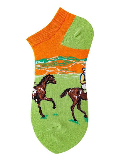 Anckle Socks Low Cut Socks Outdoor Office Work Animal Patterned Spandex Nylon Cotton Basic Casual Classic 1 Pair for Women