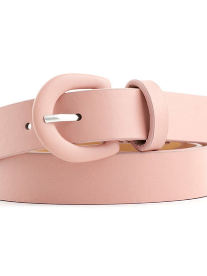 Unisex PU Buckle Belt PU Leather Prong Buckle D-ring Casual Classic Party Daily Black Pink Red Brown for Women