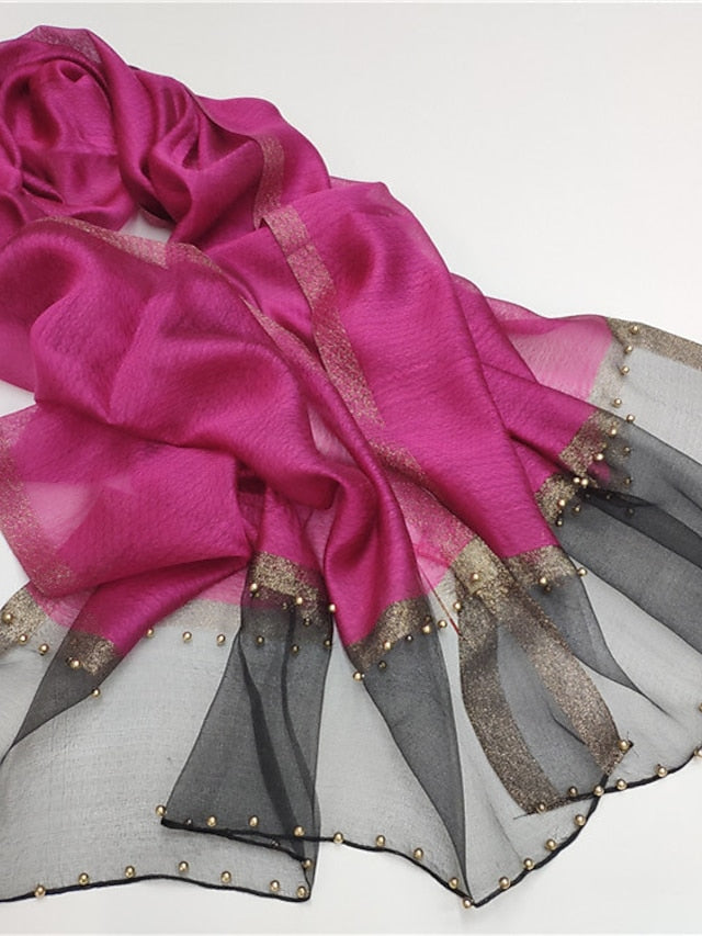 Shawls & Wraps Party Camel Scarf Pure Color Red Blue Pink Fall Spring for Women
