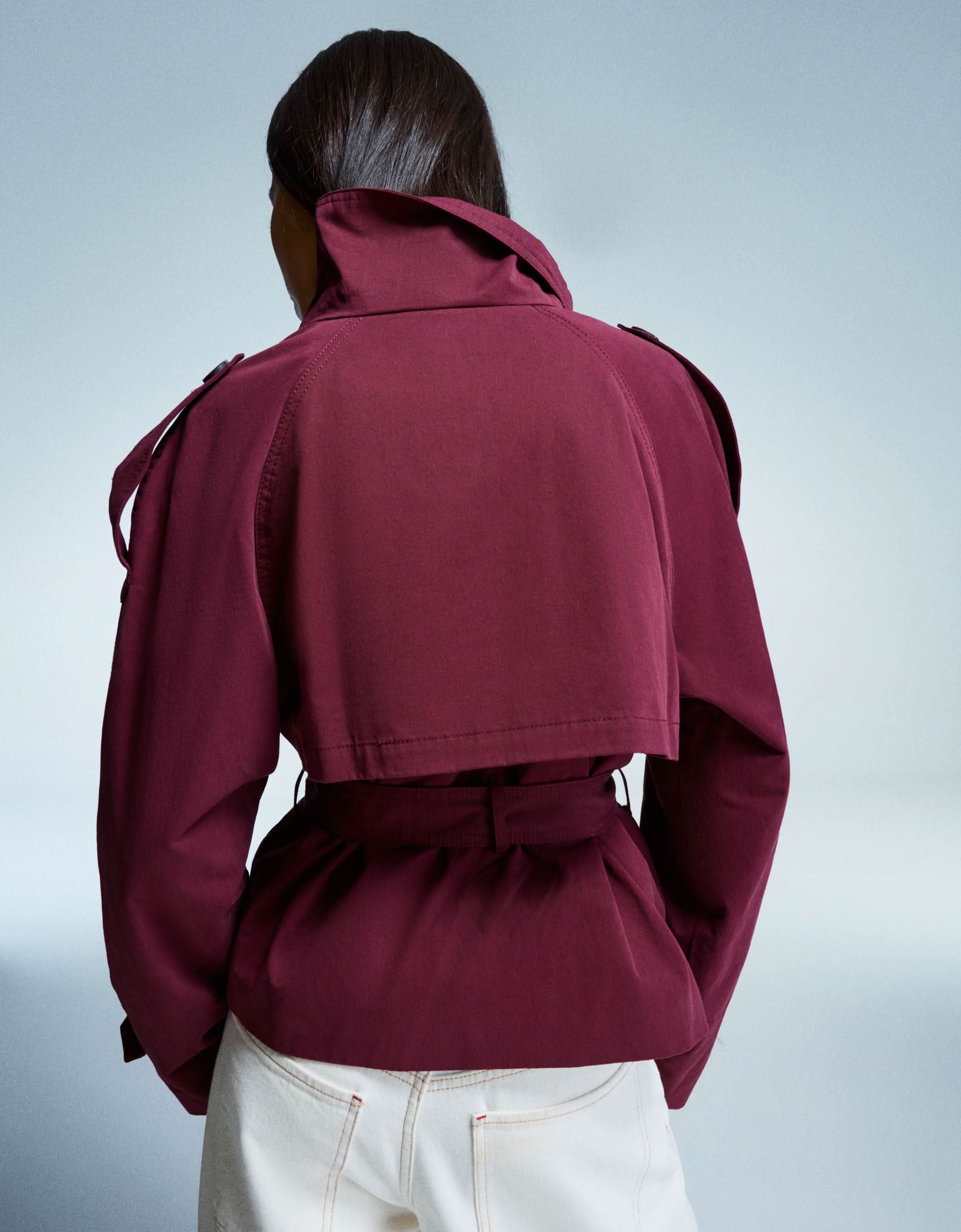 Ceora Cropped Trench