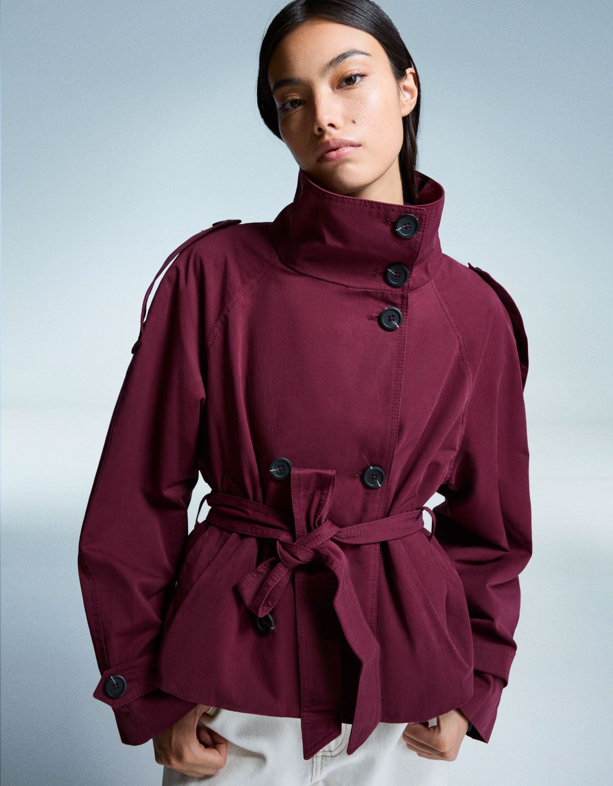 Ceora Cropped Trench