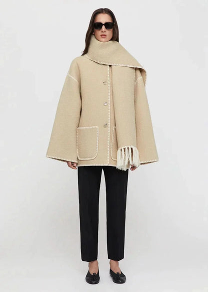 Jessy Elegant Scarf Coat