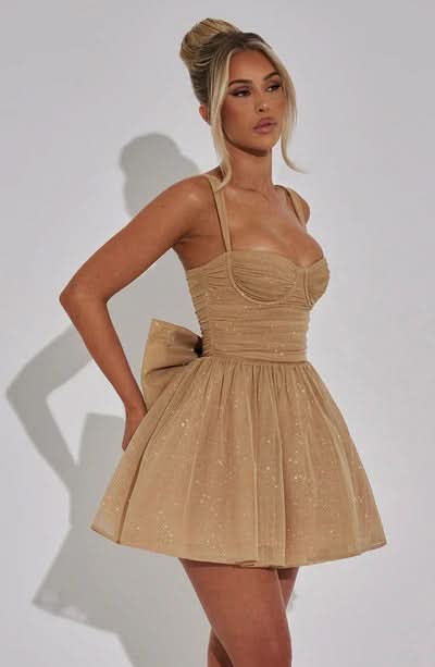 Ruby Bow Mini Dress