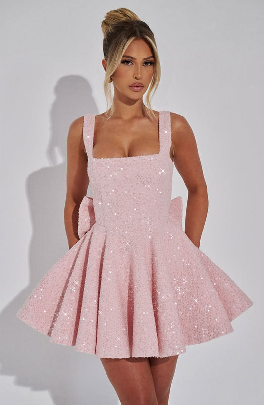 Sandy Bow Mini Dress