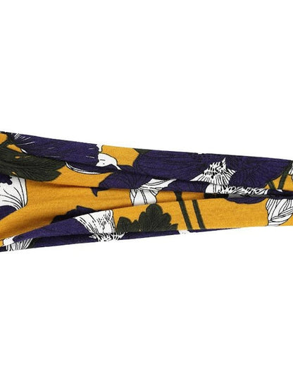 europe and the united states cross-border fashion sports hairband yoga bundle sweat-absorbing headband new ladies wide-brimmed printed headwear for Women