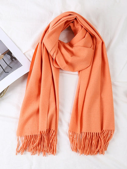 Shawls & Wraps Party Black Scarf Pure Color / Basic / Red / Fall / Winter / Polyester for Women